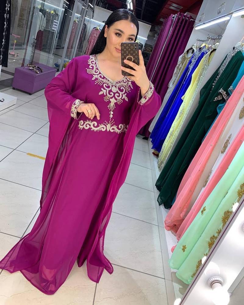 SALE New Moroccan Dubai Kaftans Farasha Abaya Dress Very Fancy Long Gown 